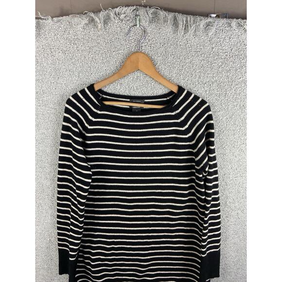 Halogen Cashmere Wool Blend Sweater Womens M Costal Chic Striped Preppy Cozycore - Picture 11 of 11